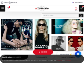 'occhialando.com' screenshot