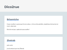 'dico2rue.com' screenshot