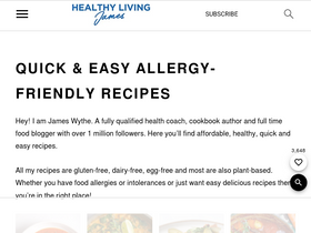 'healthylivingjames.co.uk' screenshot