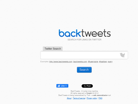 'backtweets.com' screenshot