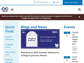 'aclibrary.org' screenshot