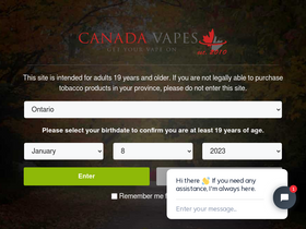 'canadavapes.com' screenshot