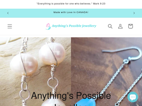 Anything's Possible Jewellery website screenshot