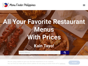 'menufinder.ph' screenshot