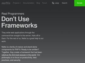 'nette.org' screenshot