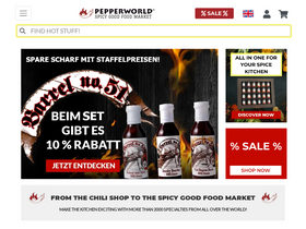'pepperworldhotshop.com' screenshot