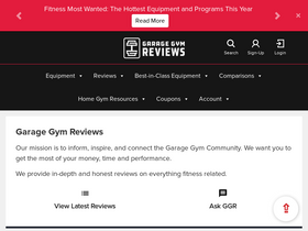 'garagegymreviews.com' screenshot