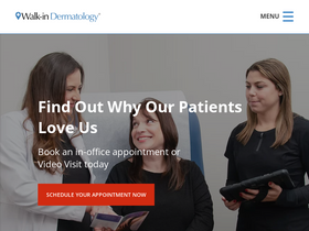 'walkindermatology.com' screenshot