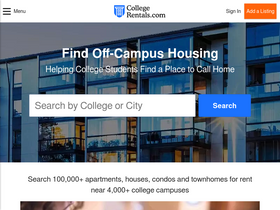 'collegerentals.com' screenshot