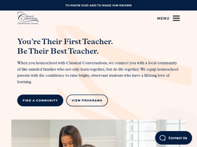 'classicalconversations.com' screenshot