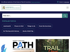 'ncdcr.gov' screenshot