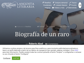 'langostaliteraria.com' screenshot