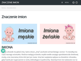 'znaczenie-imion.net' screenshot