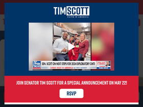 'votetimscott.com' screenshot
