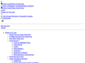 '180smoke.ca' screenshot