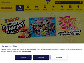'beano.com' screenshot