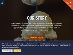 'tupelohoneycafe.com' screenshot