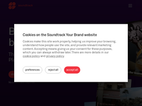 'soundtrackyourbrand.com' screenshot