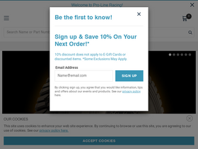'prolineracing.com' screenshot