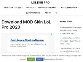 'lolskin.pro' screenshot