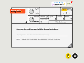 'typing.works' screenshot