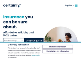 'getcertainly.com' screenshot