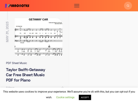 'thepianonotes.com' screenshot