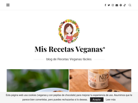 'recetasveganas.net' screenshot