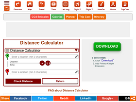 'distancesfrom.com' screenshot