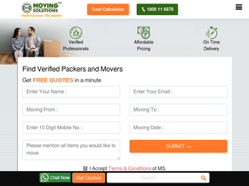 'movingsolutions.in' screenshot