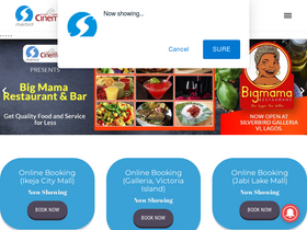 'silverbirdcinemas.com' screenshot