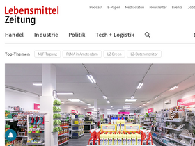 'lebensmittelzeitung.net' screenshot