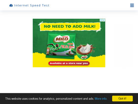 'yournetspeed.com' screenshot