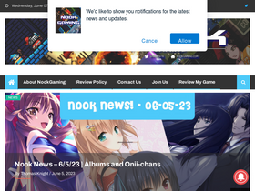 'nookgaming.com' screenshot