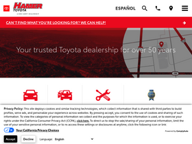 'hamertoyota.com' screenshot