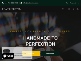 leatherton.com homepage screenshot