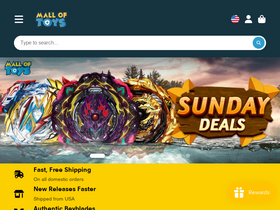 'malloftoys.com' screenshot