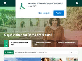 'viajandoparaitalia.com.br' screenshot