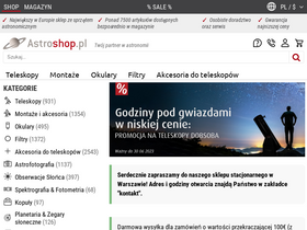 'astroshop.pl' screenshot