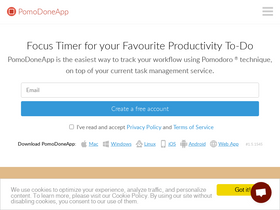 'pomodoneapp.com' screenshot