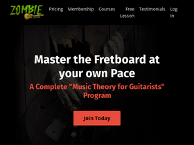 'zombieguitar.com' screenshot