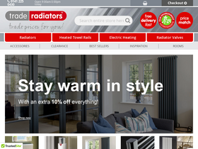 'traderadiators.com' screenshot