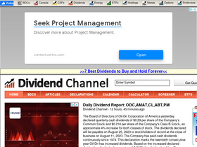 'dividendchannel.com' screenshot