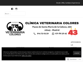 'clinicaveterinariacolores.com' screenshot