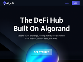 'algofi.org' screenshot