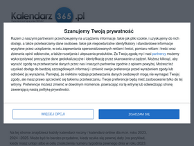 'kalendarz-365.pl' screenshot