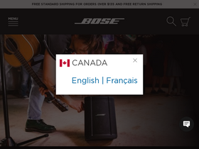 'bose.ca' screenshot