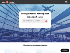 'preflightairportparking.com' screenshot