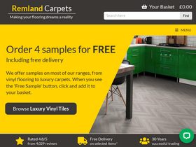 'remlandcarpets.co.uk' screenshot
