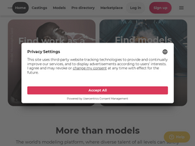 'modelmanagement.com' screenshot